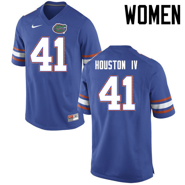 Women Florida Gators #41 James Houston IV College Football Jerseys Sale-Blue